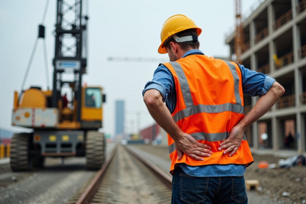 Engineer's battle with back pain following a construction site accident.