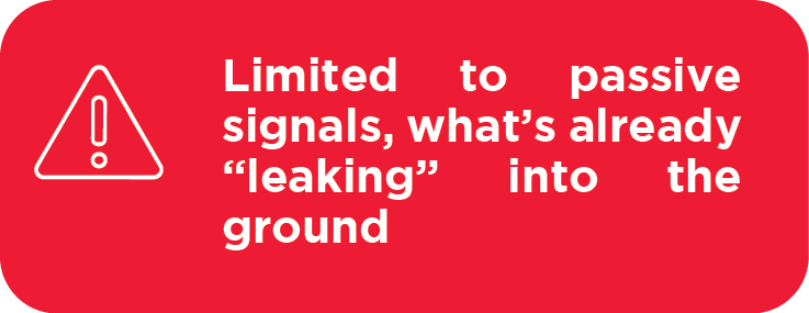 Limited to passive signals, what’s already “leaking” into the ground
