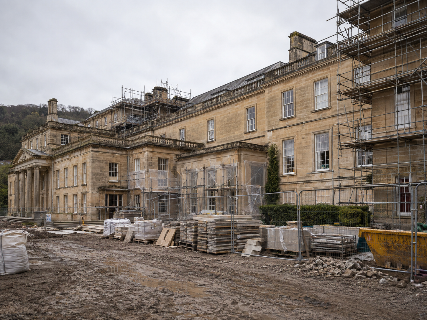 Refurbishment works at a country house hotel near Bath